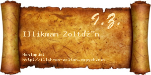 Illikman Zoltán névjegykártya